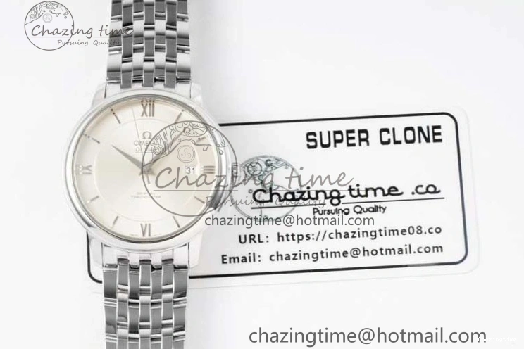 0313 Bright De Ville SS DIWF 1:1 Best Edition Silver Dial SS Markers on SS Bracelet MIYOTA 7848